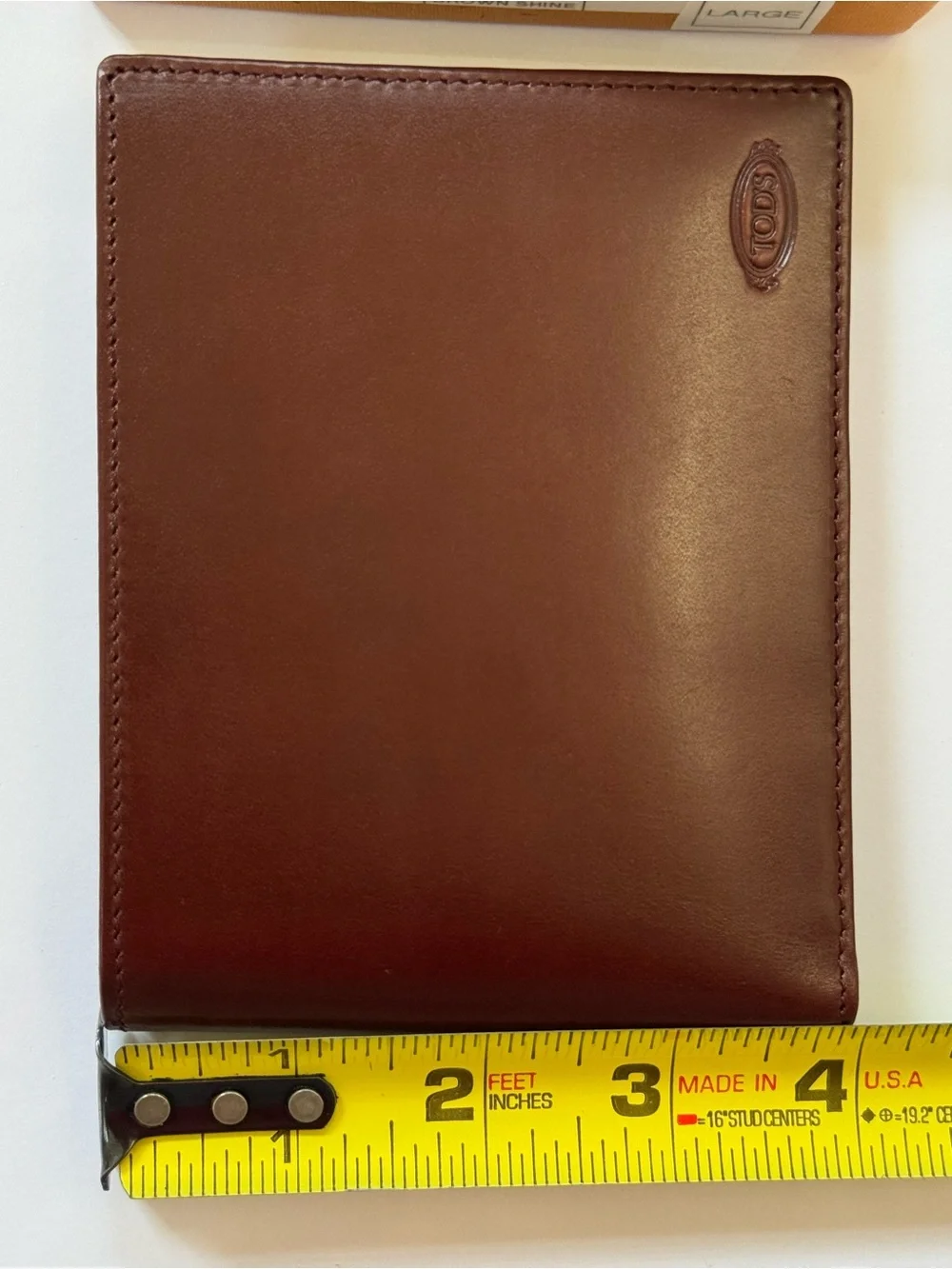 NEW Tod's Leather Bifold Wallet with Coin Pocket Dark Brown XAM0F07 NEVER USED